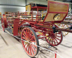 1908 pirsch horse drawn city service ladder wagon